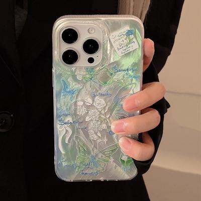 Grüne Schmetterlingshülle für iPhone 16 iPhone 17 iPhone 17 Pro Max