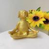 Retro Dog Yoga Statue Resin Animal Miniatures Sculpture Crafts Dog Figurine  Garden