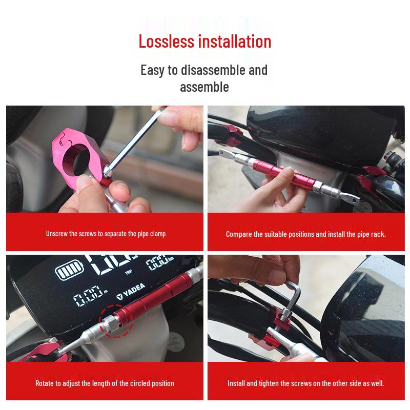 Enhanced Motorcycle Crossbar Balance Handlebar Extension Rod