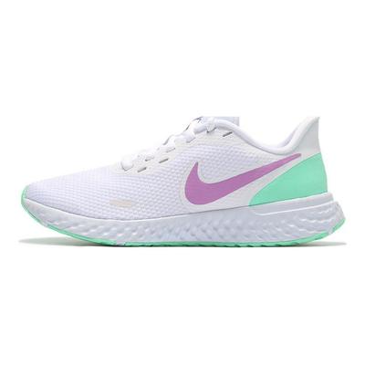 Revolution 5 White Green Glow Violet Women Sneakers Football-Grey Violet-Shock BQ3207-111