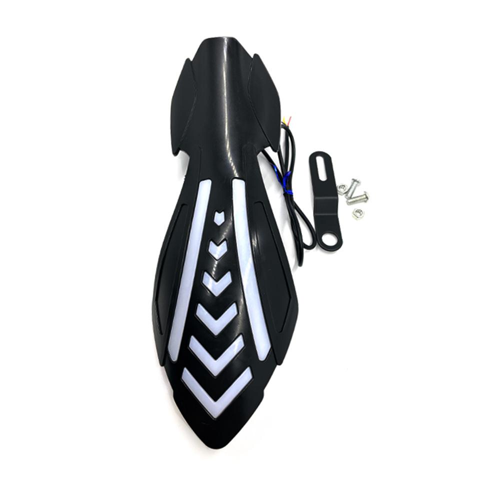 2Pcs Motorcycle Handlebar Hand Guards Protector W/ Led Flowing Turn Signal Light