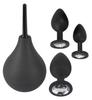 Kit 3 Plugs Bijou Velvet Jewel Black - Black Velvets - Beginner Plugs & Kits