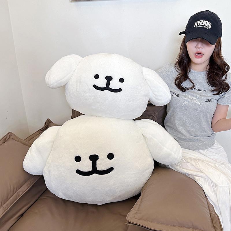 Cute Maltese Smiling And Laughing Expressions Plush Doll Pillows Cushion For Living Room Decor And Gifts