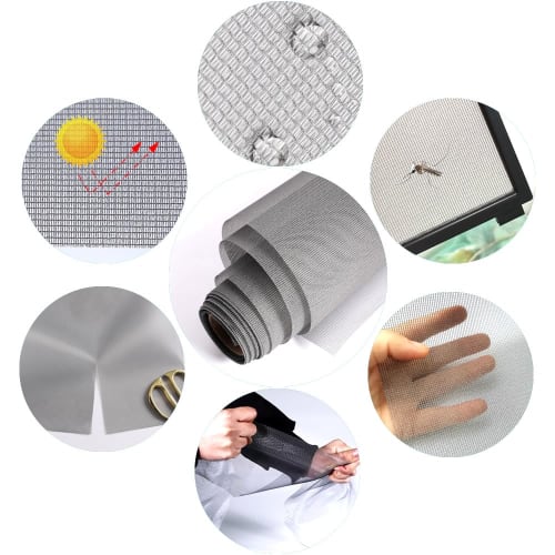 High-density Dust and Pollen-proof Mesh Screen for Windows and Doors, Suitable for DIY Screen Replacement (replacement Screen for Windows and Doors),