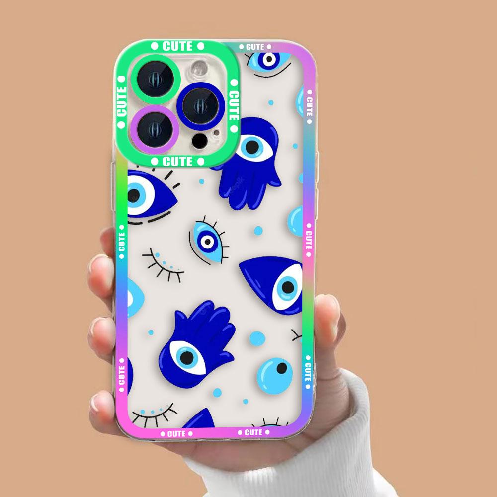 Glücksaugen Blaues Auge Klare Handyhülle Für VIVO S1 V20 V21 V21E V23 V23E V25 V27 V27E V29E V30E V30 V40 V50 V60 Hülle Capa Cover