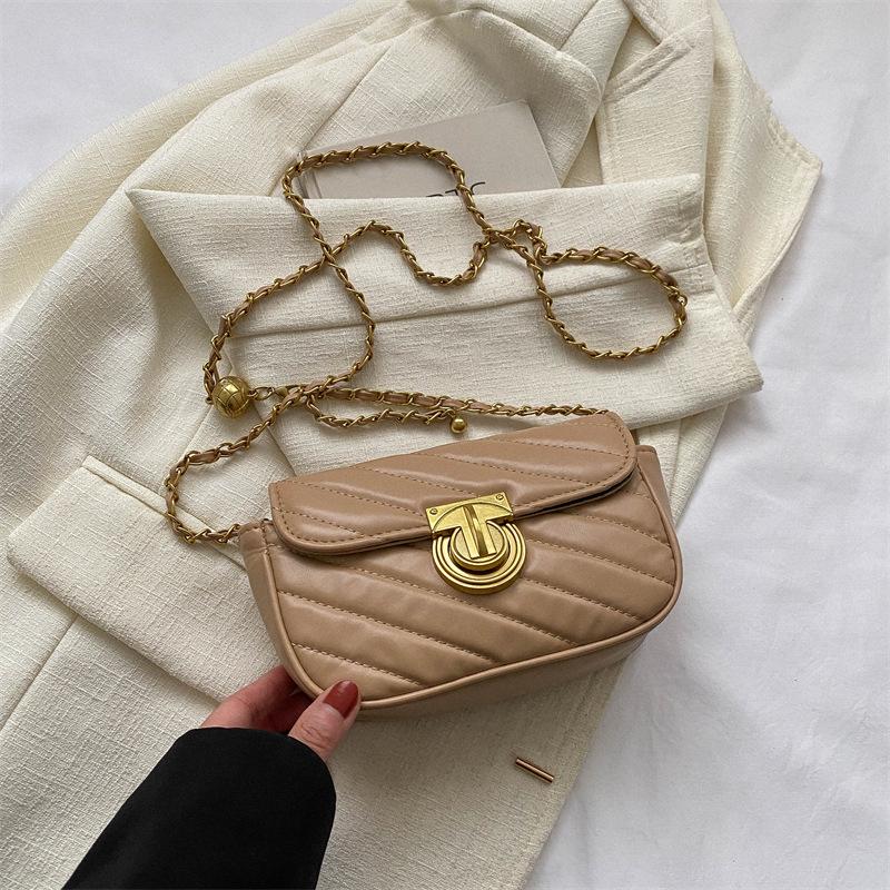 Geantă mică texturată 2025 primăvară nouă tendință geantă de damă geantă messenger la modă retro lanț geantă pătrată mică