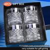 Whiskey Rock Cup Deluxe Gift Set -4-piece, 11 Oz Transparent Whiskey Cup, Suitable for Scotch Whisky, Cocktails