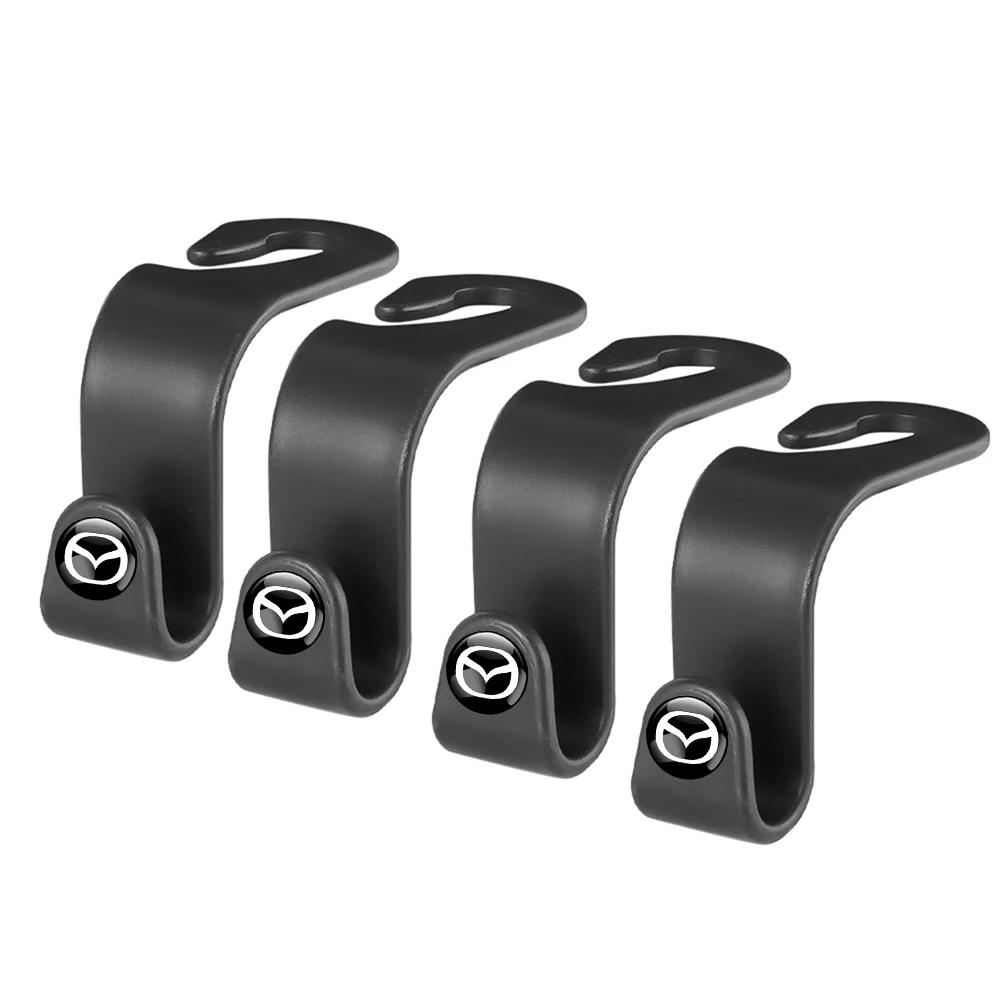 

2025 Hot 4Pcs ABS Car Seat Hook Storage Hanger Auto Fastener Hangers Accessories For Mazda 3 Axela CX5 CX3 CX4 CX30 CX9 Atenza