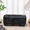 1PC Travel Black Mesh Cosmetic Bag Zipper Makeup Bag For Women Wash Toiletry Bag Makeup Organizer Portable Storage Pouch