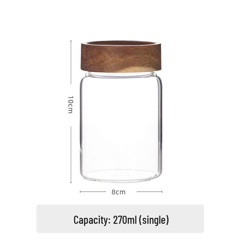 High-Temperature Resistant Multi-Size Honey Glass Jar - Food-Grade & Threaded for Sealing and Storage