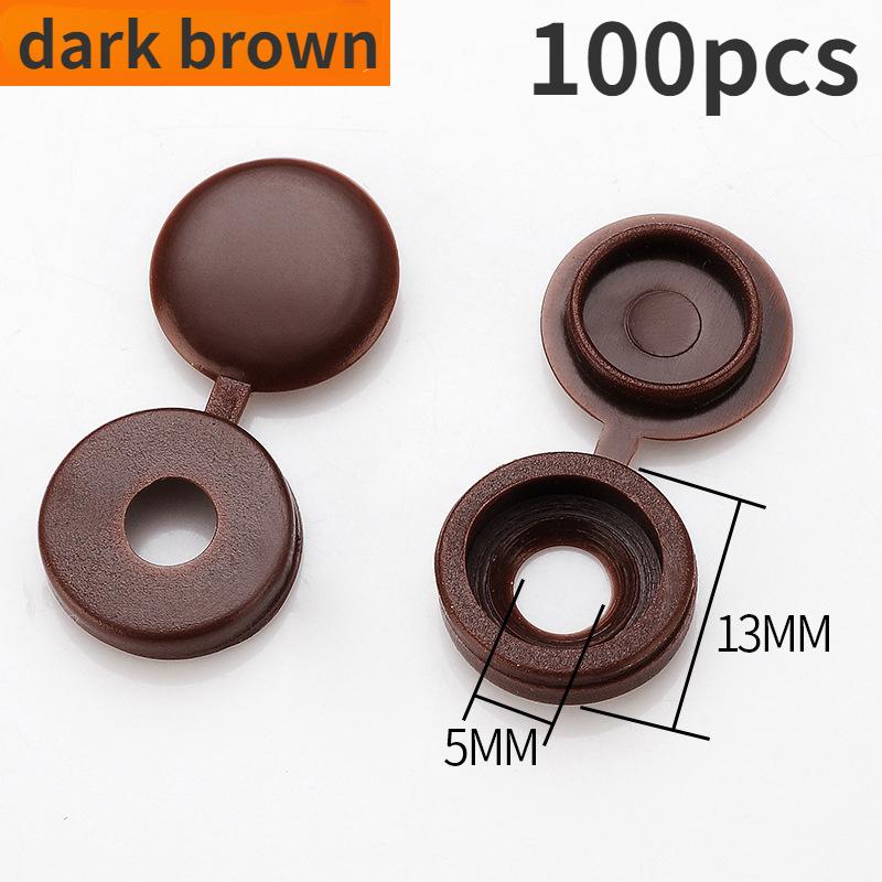 100Pcs Screw Bolt Cover Plastic Cap High Quality Hinged Protective Cap Button For Car Furniture Decorative Nuts Bolts Hardware