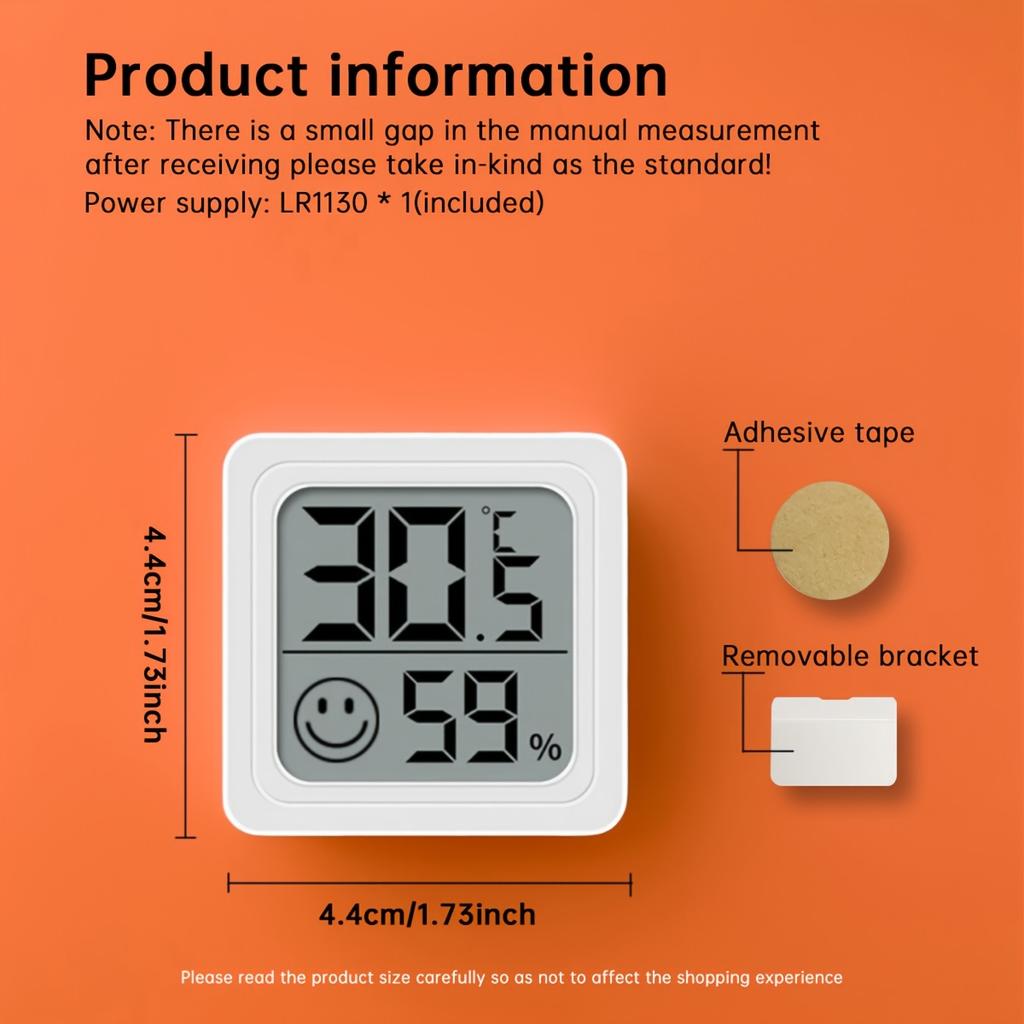 Mini-Feuchtigkeitssensor Digitalthermometer, misst Temperatur und Luftfeuchtigkeit genau, für die Innen- und Außen-Bürotemperaturkontrolle.