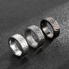 Kalen 8mm Vintage Stainless Steel Men's Ring Hammered Texture Bell Charm Finger Ring Size8-12 Anniversary Gift Party Accessories