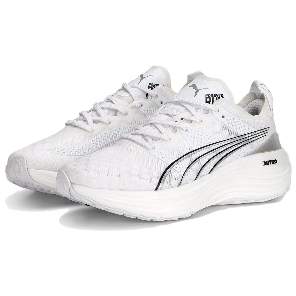 Puma ForeverRun Nitro White Black Women Sneakers 377758-06