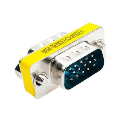 MINI DB15 15pinový samice/samice/samec měnič pohlaví VGA zástrčka konektor adaptér D-Sub RS232 sériový zástrčka konektor