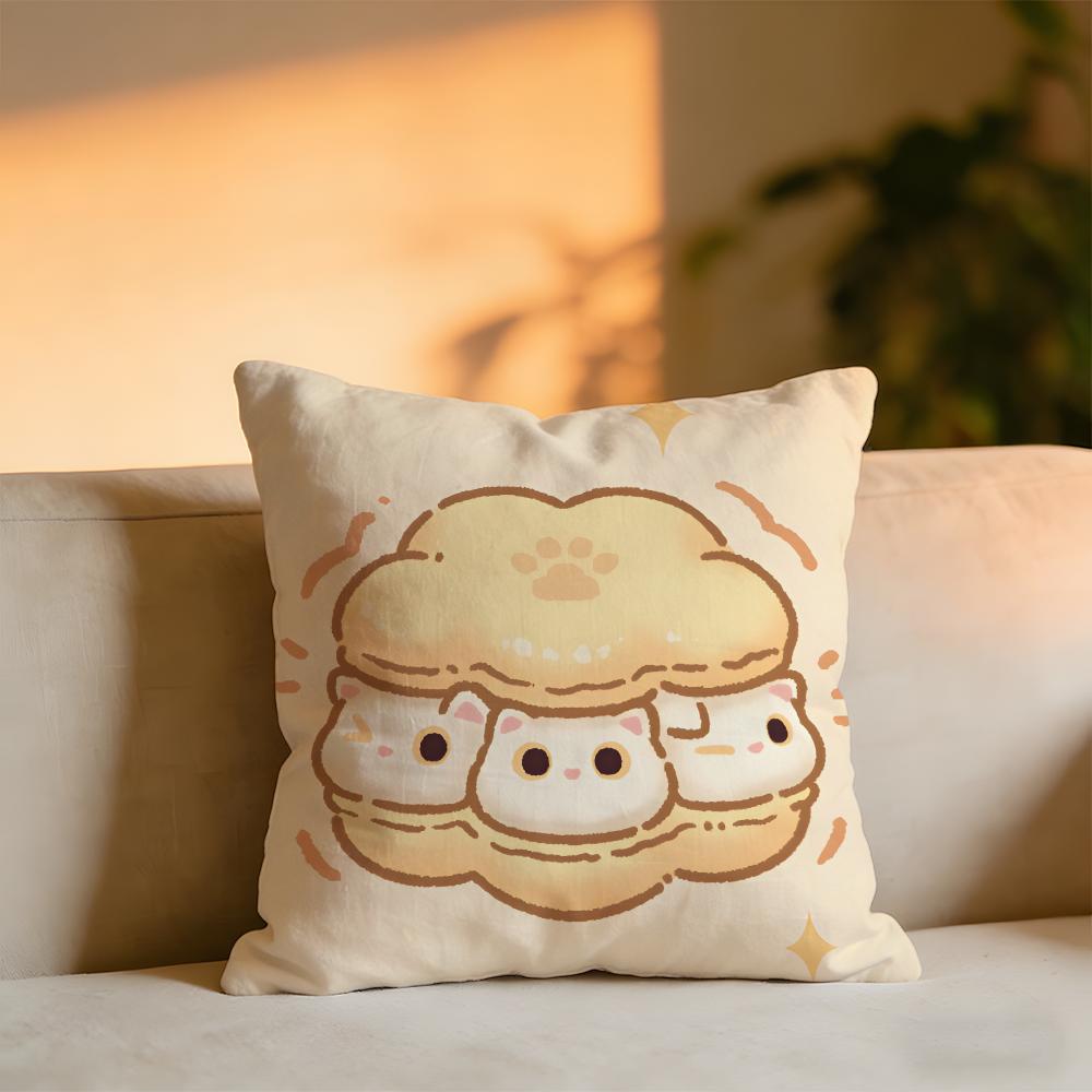 Animalshaped Desserts Cushion Cover Cozy Velvet Throw PillowSoft Warm Cushion For Sofa  Bed