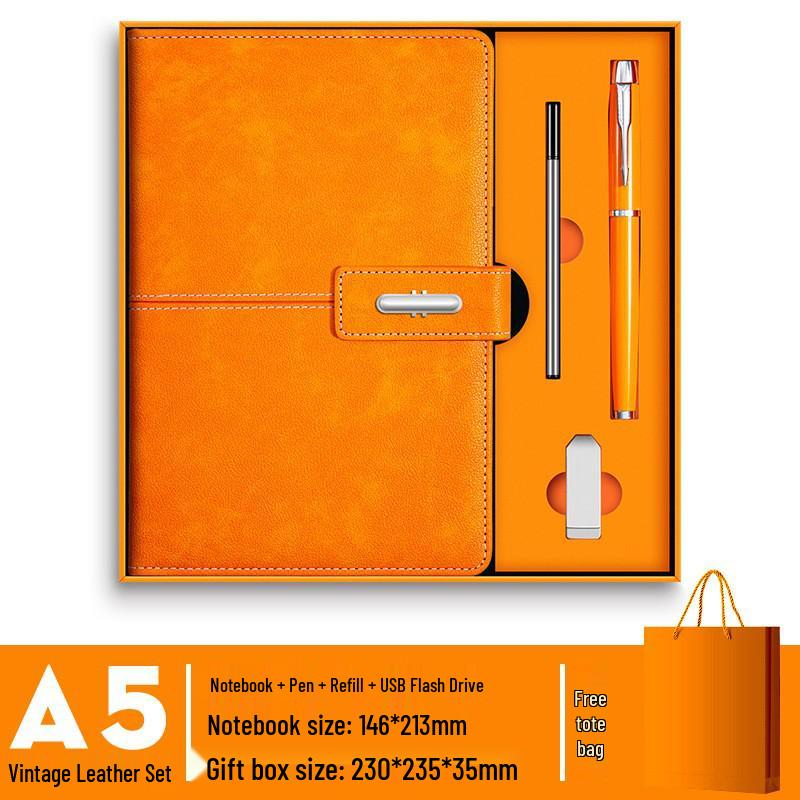 Corporate Gift Set: A5 Notebook, Thermos Cup, B5 PU Diary with Custom Logo