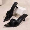 Women's Sandals 2026 Summer Trend Leopard Print Mid-heel Slippers Party Designer Brand High Heels Comfortable Beach Slingbacks