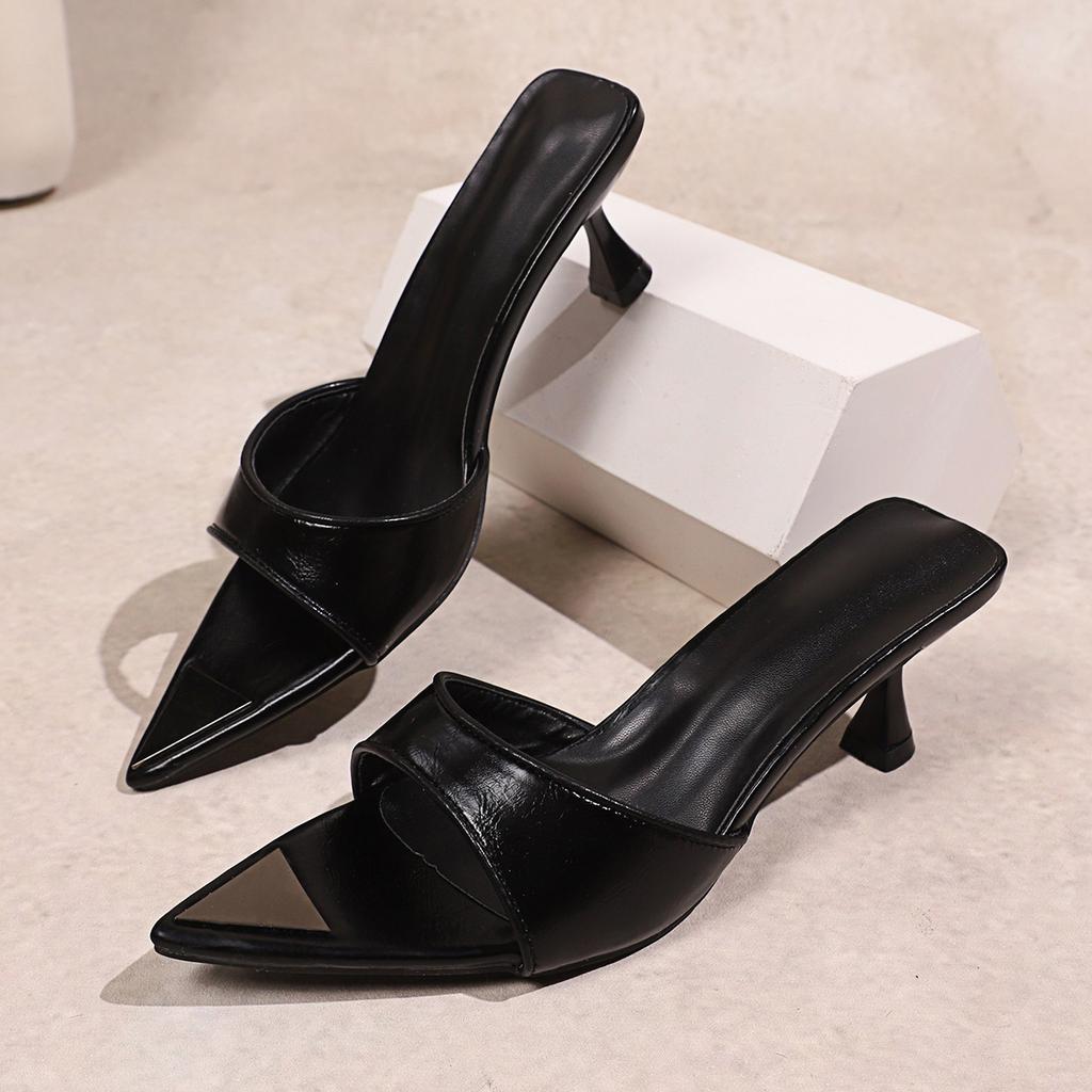 Women's Sandals 2026 Summer Trend Leopard Print Mid-heel Slippers Party Designer Brand High Heels Comfortable Beach Slingbacks