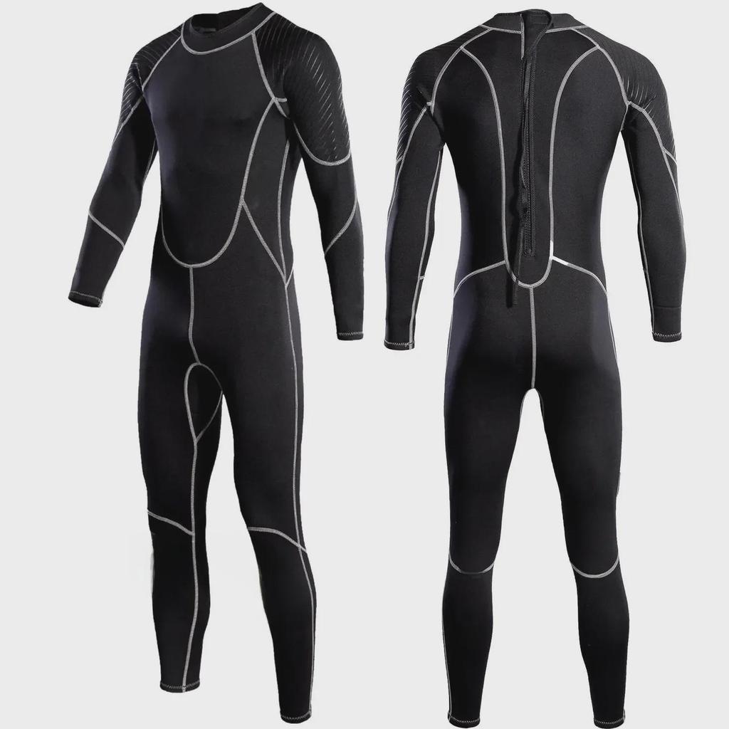Pánský 2mm neopren: Teplé, jednodílné pro surfování, pádlo, jízdu na motorovém člunu, plavání, zimní šnorchlování - ochrana proti chladu.