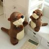 Pray For Blessings Otter Plush Toy Stuffed Lifelike Animals Hug Fish Food Kawaii Otters Plushie Doll For Kids Birthday Gift Boy