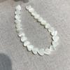 1 Strand 8mm White Heart Trochus Shell Beads 18cm Natural Shell Strand for DIY Craft