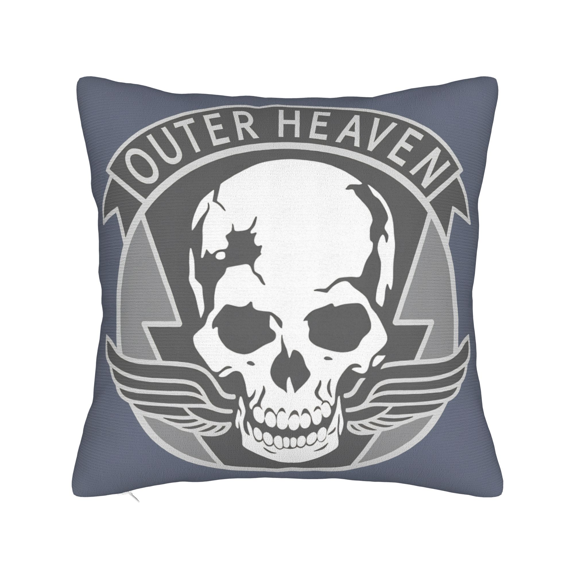 Mgs Outer Heaven Pillow Case Comfy Pillow Cover Novelty Cushion Cover For Chair Sofa Home Decor Peach skin 18*18(CM)-1Pcs