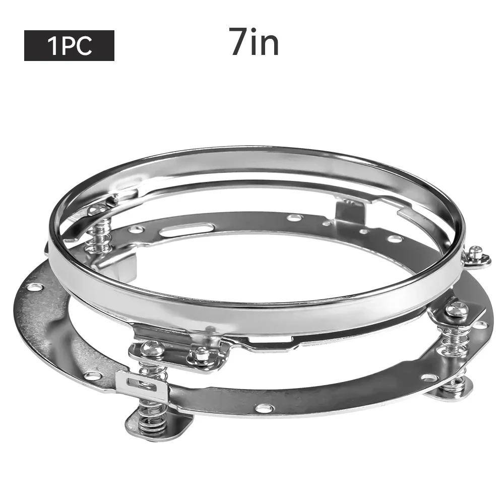 7 Inch Round LED Headlight Mounting Bracket Ring for Motorcycle Wrangler JK 07-16