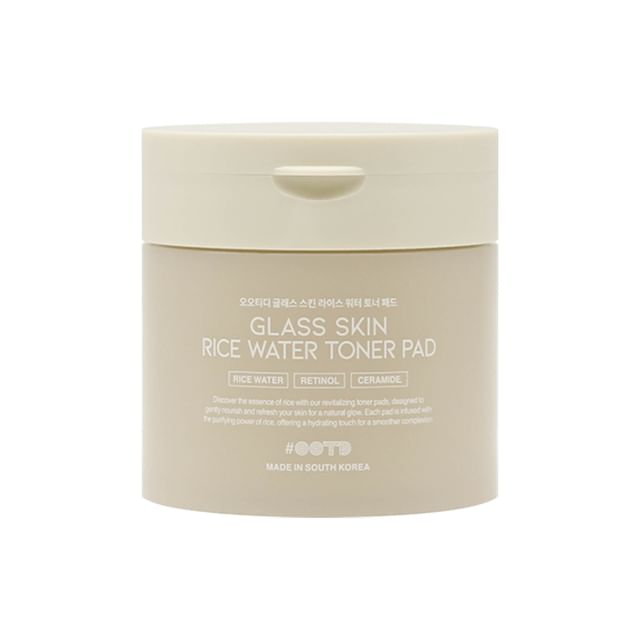 OOTD Тонизирующий диск для лица с рисовой водой  Glass Skin  70 pads
