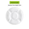 Pure White Ceramic 10-inch Round Divided Serving Plate with Sauce Dish
