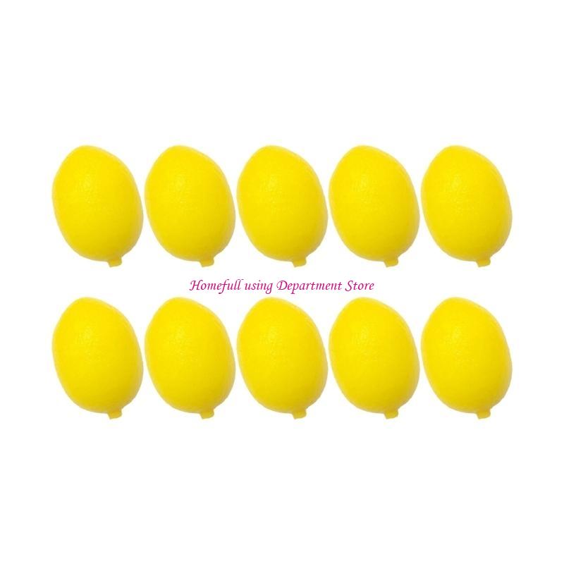10Pcs Artificial Lemon Realistic Simulation Lemon Fruit Foam Lemon for Display