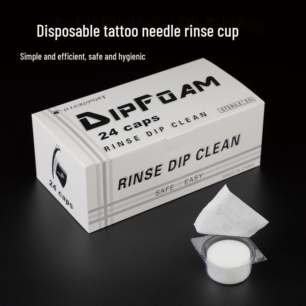 Longyi Tattoo Disposable Nozzles Moisture-Absorbing Color-Changing Cleaning Cups