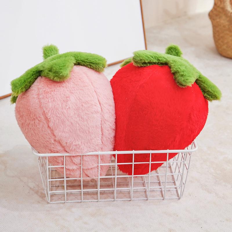 1pc 23/35cm Strawberry Pillow Plush Toy Handmade Doll Cartoon Anime Cute Cushion Home Decoration Children's Birthday Gift Toy