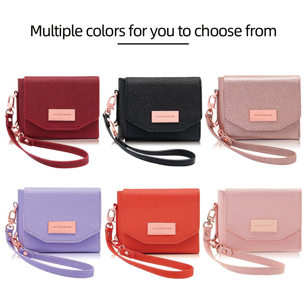 For Samsung Galaxy Z Flip7 5G Wallet Case PU+PC Shockproof Phone Cover with Wrist Strap