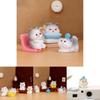 Cute Resin Cat Figurines For Fairy Gardens Miniature Desk Decorative Pieces