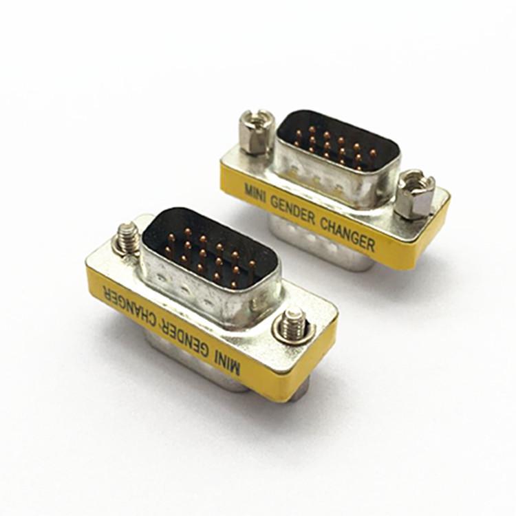 VGA Male-to-Male 15-Pin Extension Adapter Connector