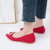 Fashion Wedding Bride Shoe Red Woman Flats Low Heel Elegant Square Buckle Slip On Stylish High Quality Fashion Popular Shoes for Women