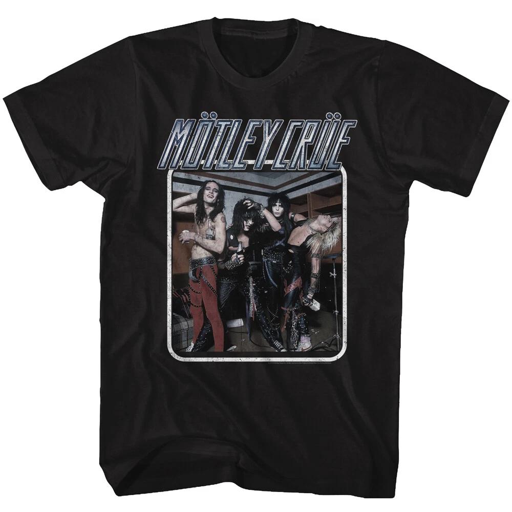 Motley Crue Wasted Back Stage Photo Men s T Shirt Metal Band Music Merch S