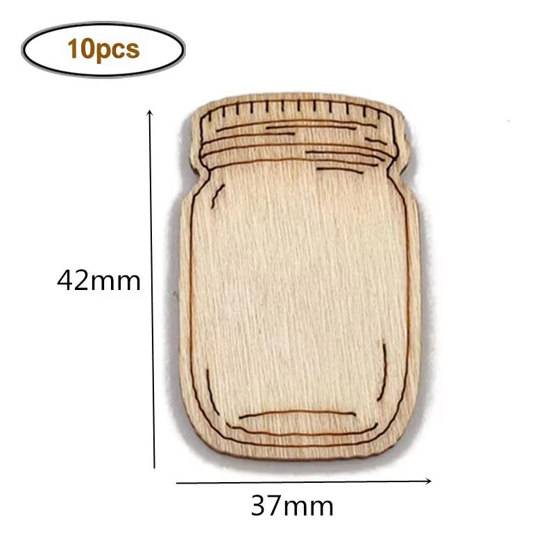 

10pcs/lot Wood Bottle Cutouts Wooden Ornaments Unfinished Blank Wood Discs for DIY Craft Art Projects Christmas Ornament