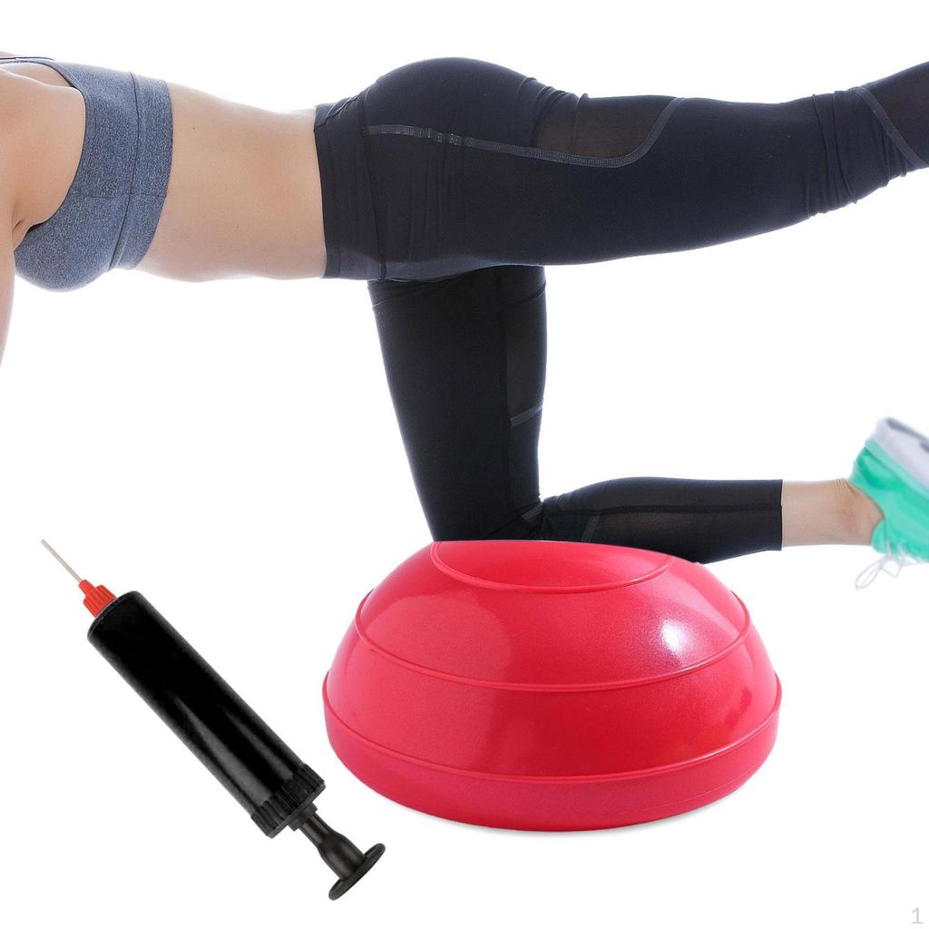 Half Balance Ball AntiSlip Portable, 6.3inch Dia, Versatile with Pump Strength Training Equipment