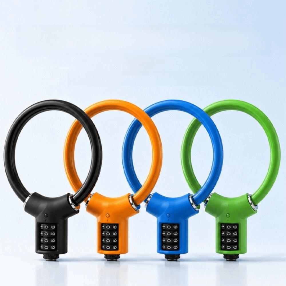 Portable Bike Cable Lock Steel Cable Ring Lock High-strength Bicycle Combination Lock E-Scooter