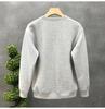 Men's Winter Fleece-Lined Sweatshirt: Solid Color, Round Neck, Long-Sleeve, Available in White & Black. Perfect for Spring and Autumn.