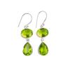 Seltener Peridot Edelstein 925 Sterling Silber Schmuck Handgefertigte Hängeohrringe 1,88" EE-73-6