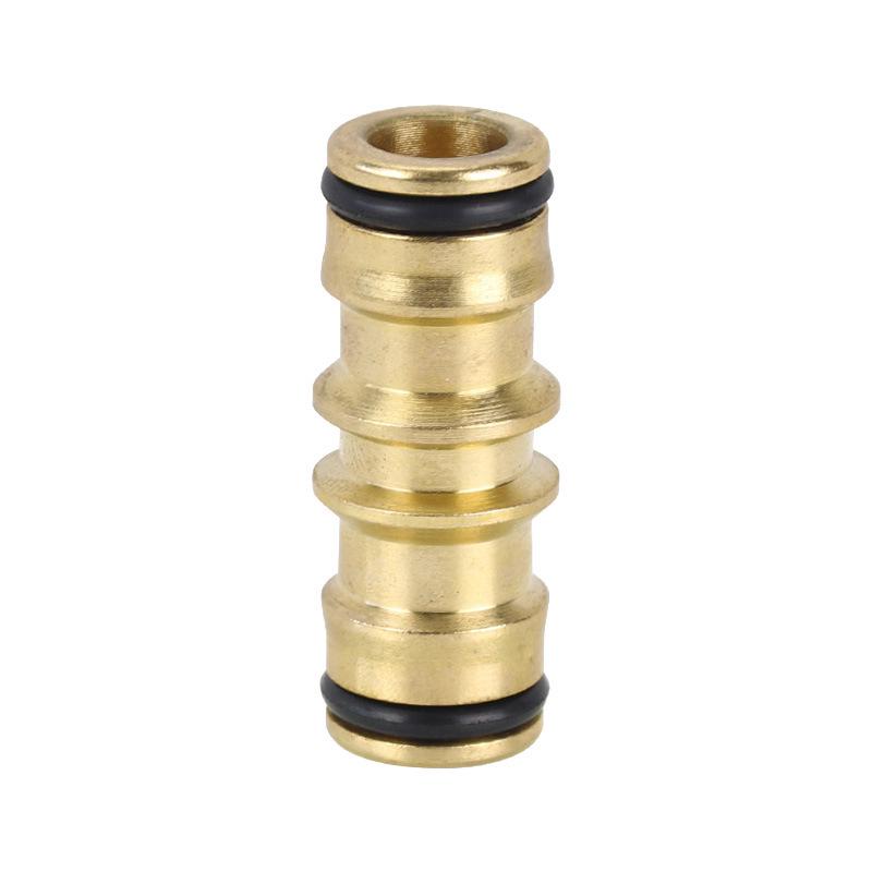 All-Copper Universal Two-Way Nipple Connector for Water Pipe Extension and Repair