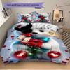 3pcs Anime Cartoon Teddy Bear Bedding Set - Includes One Quilt Cover and Two Pillowcases (No Core) - Perfect for Bedroom and Guest Room Deco