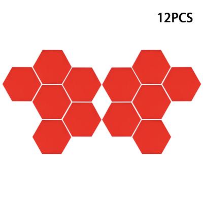 12 szt. 4 cm Sześciokątne Naklejki Ścienne DIY 3D Naklejki Lustrzane Dekoracja Domu Sztuka