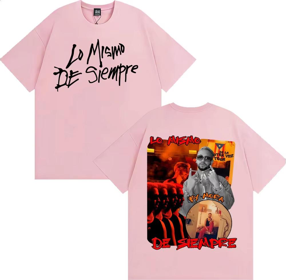 

Rapper Mora Lo Mismo De Siempre La Otra Vez T-shirt Men s Clothing Cotton High Street T Shirt Casual Loose Short Sleeve T-shirts 4XL