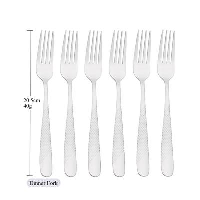 6Pcs Dinner Fork Cutlery Set High Quality Stainless Steel Dinnerware Kitchen Vintage Salad Forks Tableware Set Silverware Set