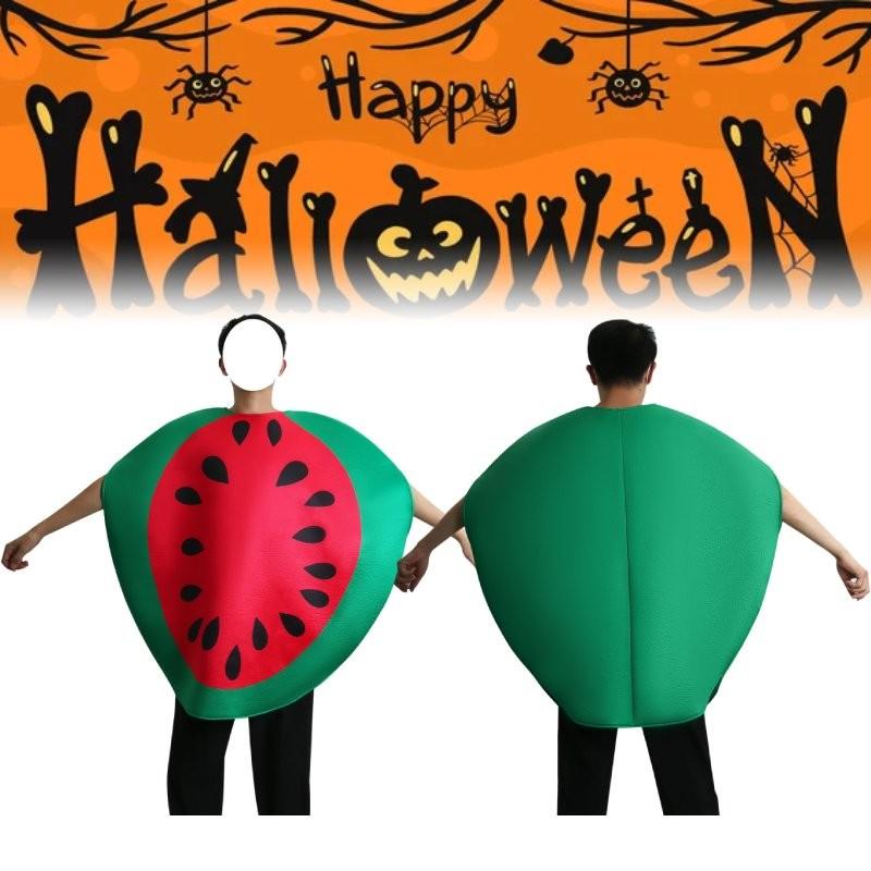 Funny Halloween Watermelon Jumpsuits Cosplay Costume Party Performance Clothes
