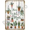 Retro Flower Tin Sign Gardening Metal Sign Vintage Garden Club Outdoor Indoor Home Wall Hanging Decorative Plaque Plates Farm
